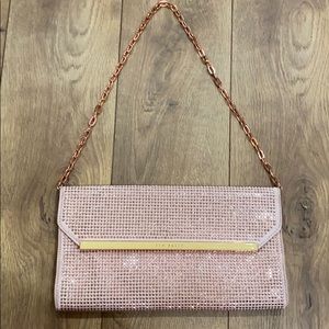 Ted backer light pink clutch